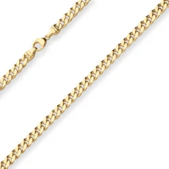 5,4mm Panzerkette Goldkette Collier Halskette aus 585 Gold Gelbgold 50cm