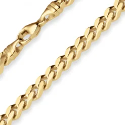 5,4mm Panzerkette Goldkette Collier Halskette aus 585 Gold Gelbgold 50cm