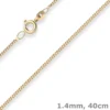 1,4mm Panzerkette Goldkette Collier Halskette aus 333 Gold Gelbgold 40cm