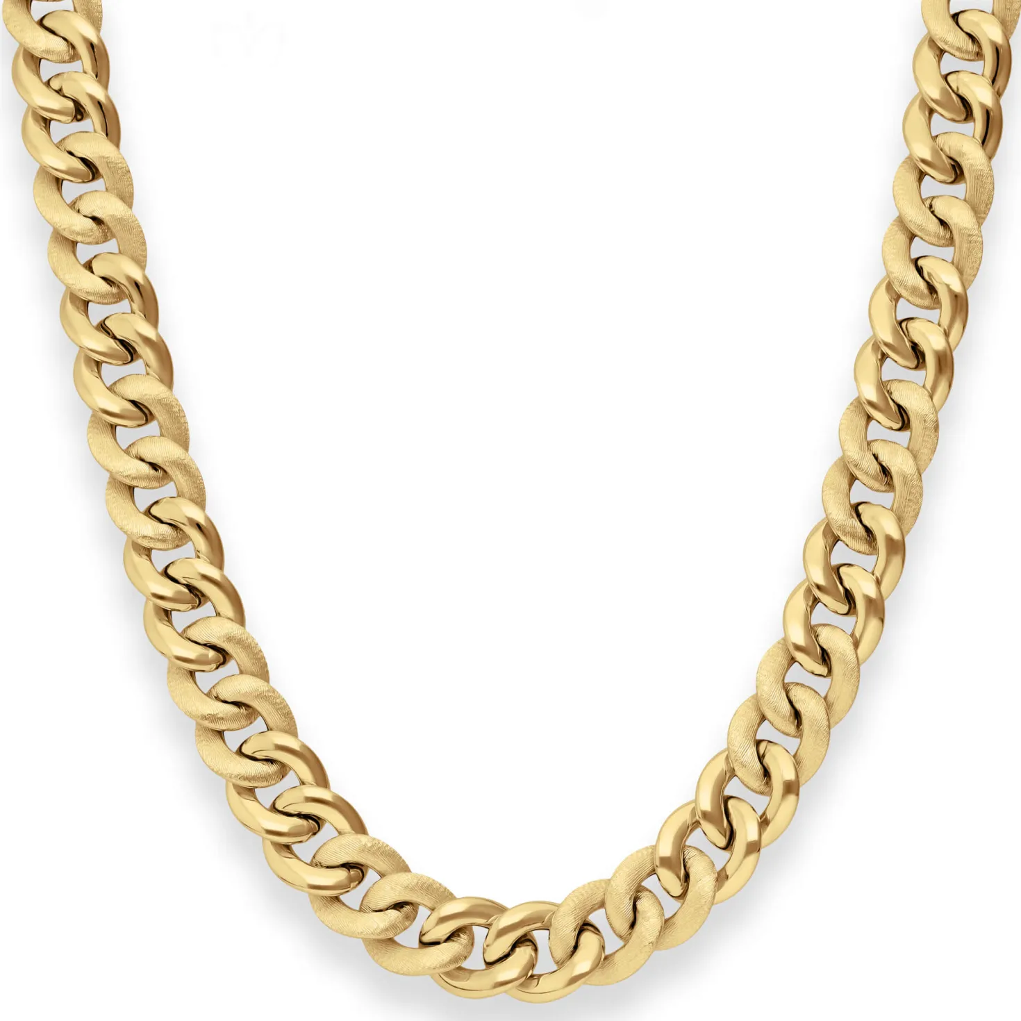 10mm Panzerkette Goldkette Collier Halskette aus 585 Gold Gelbgold 45cm