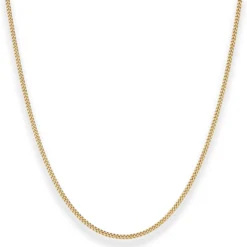 1,6mm Panzerkette Goldkette Collier Halskette aus 585 Gold Gelbgold 45cm