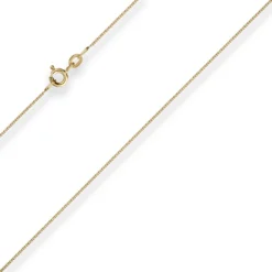 0,8mm Panzerkette Goldkette Collier Halskette aus 585 Gold Gelbgold 50cm