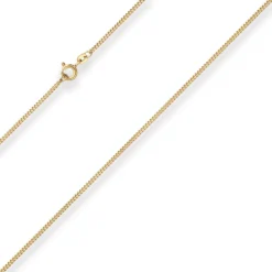 1,6mm Panzerkette Goldkette Collier Halskette aus 333 Gold Gelbgold 38cm