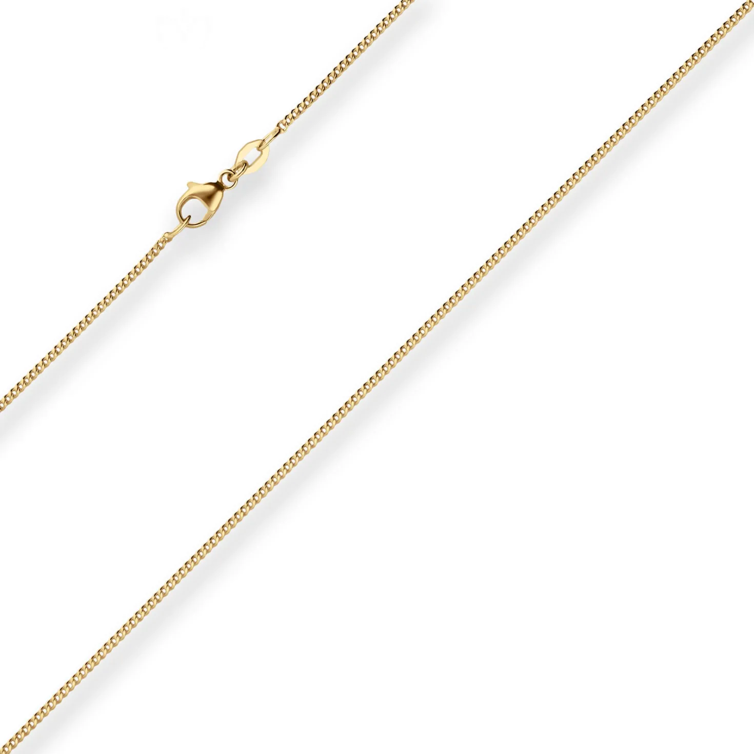 1,4mm Panzerkette Goldkette Collier Halskette aus 375 Gold Gelbgold 36cm
