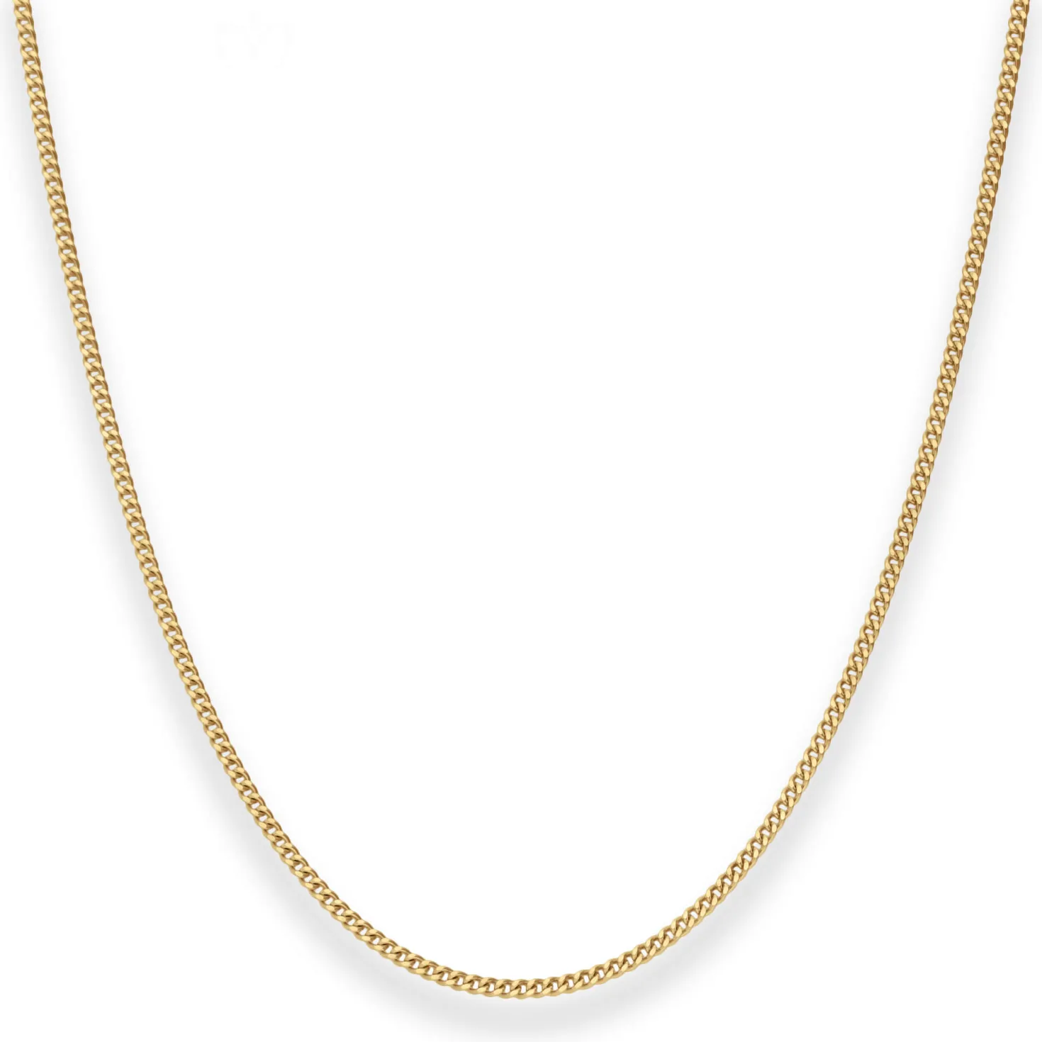 1,7mm Panzerkette Goldkette Collier Halskette aus 375 Gold Gelbgold 42cm