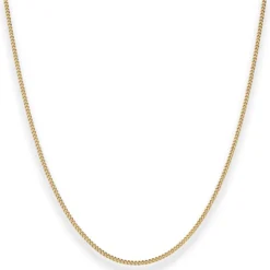 1,4mm Panzerkette Goldkette Collier Halskette aus 375 Gold Gelbgold 50cm