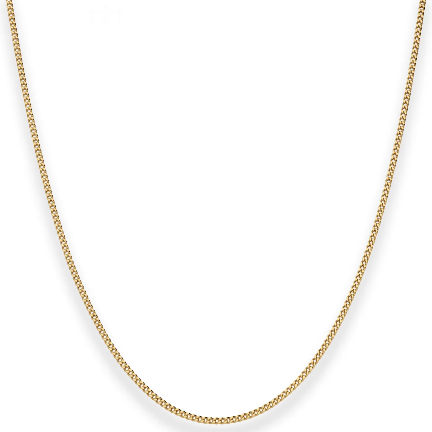 1,4mm Panzerkette Goldkette Collier Halskette aus 375 Gold Gelbgold 50cm
