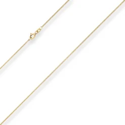 1,1mm Panzerkette Goldkette Collier Halskette aus 375 Gold Gelbgold 55cm