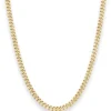 4,1mm Panzerkette Goldkette Collier Halskette aus 585 Gold Gelbgold 55cm