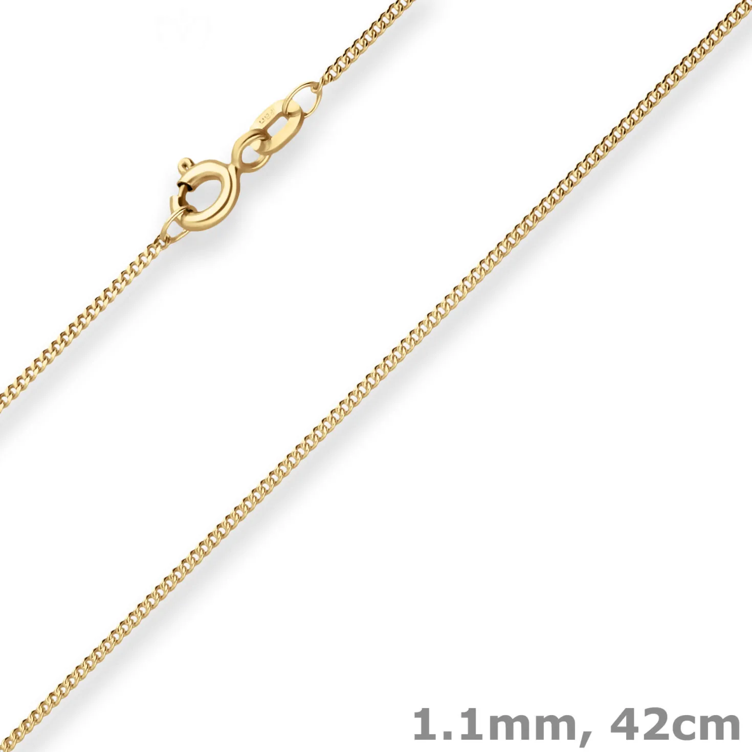 1,1mm Panzerkette Goldkette Collier Halskette aus 333 Gold Gelbgold 42cm