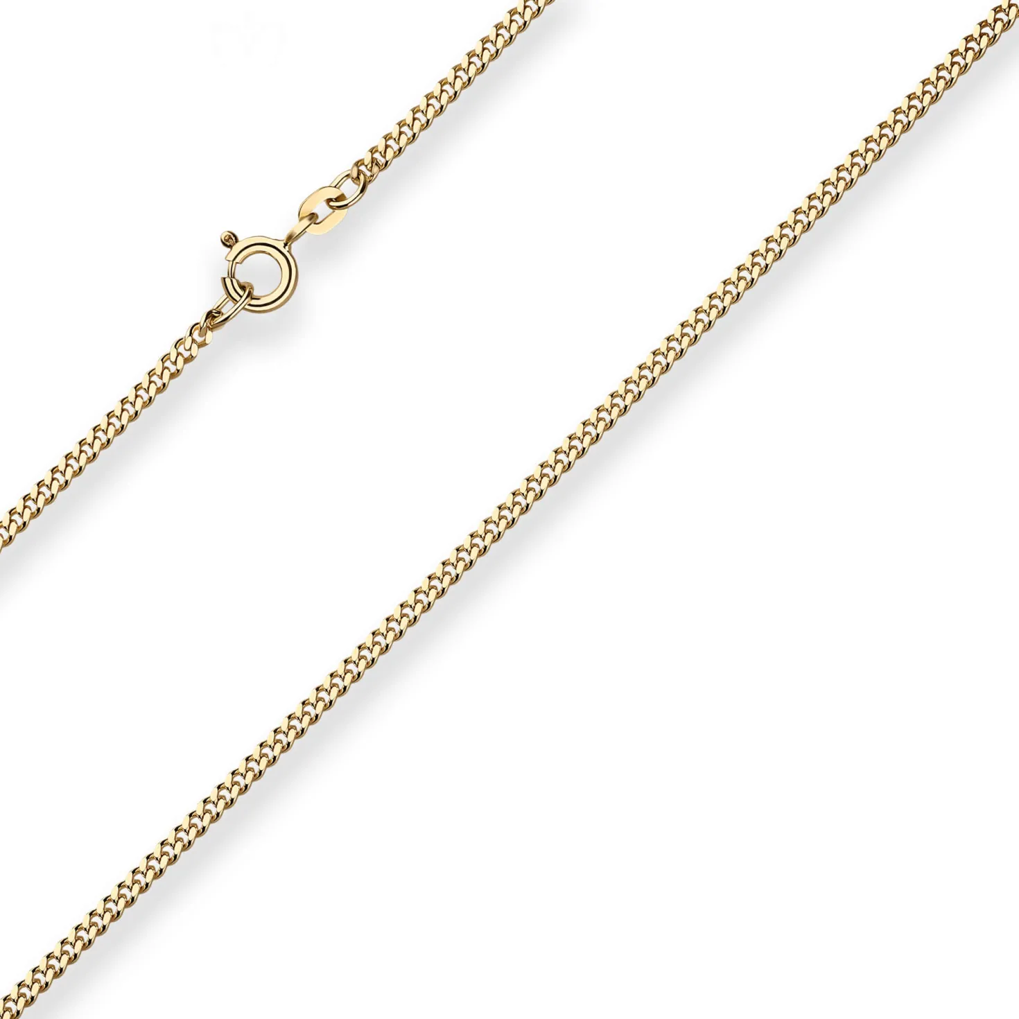 2,1mm Panzerkette Goldkette Collier Halskette aus 585 Gold Gelbgold 36cm