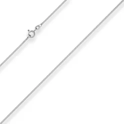 1,2mm Panzerkette Goldkette Collier Halskette aus 585 Gold Weißgold 45cm