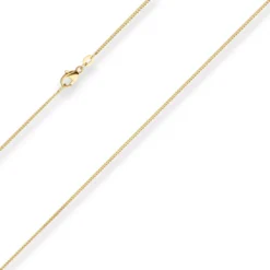 1,2mm Panzerkette Goldkette Collier Halskette aus 750 Gold Gelbgold 45cm