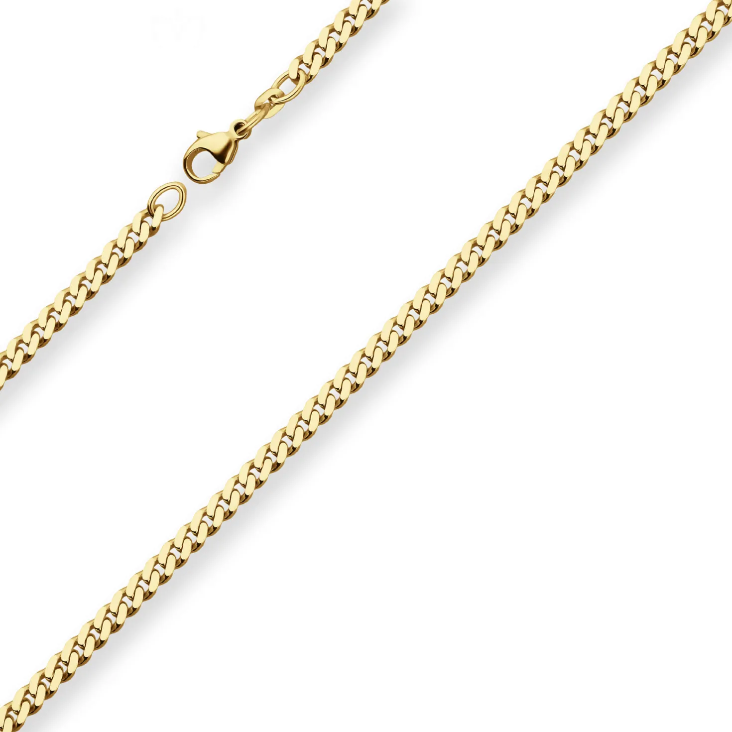 4,1mm Panzerkette Goldkette Collier Halskette aus 333 Gold Gelbgold 60cm
