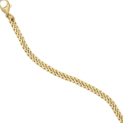3,5mm Panzerkette Goldkette Kette, 333 Gold Gelbgold, Unisex, 50cm