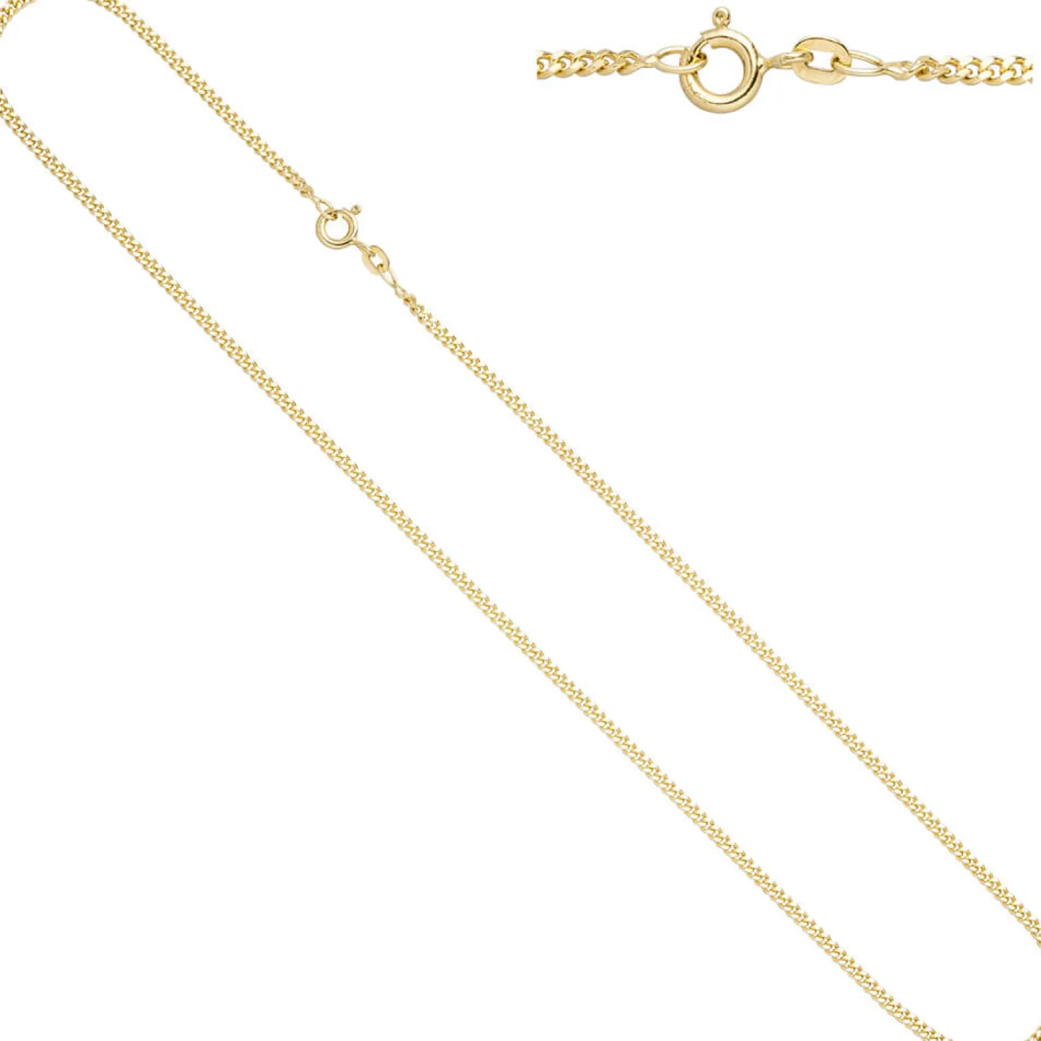 2,1mm Panzerkette Halskette Collier Goldkette 585 Gelbgold Gold 42cm