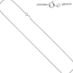 2,1mm Panzerkette Halskette Collier aus 333 Gold Weißgold massiv, 42cm