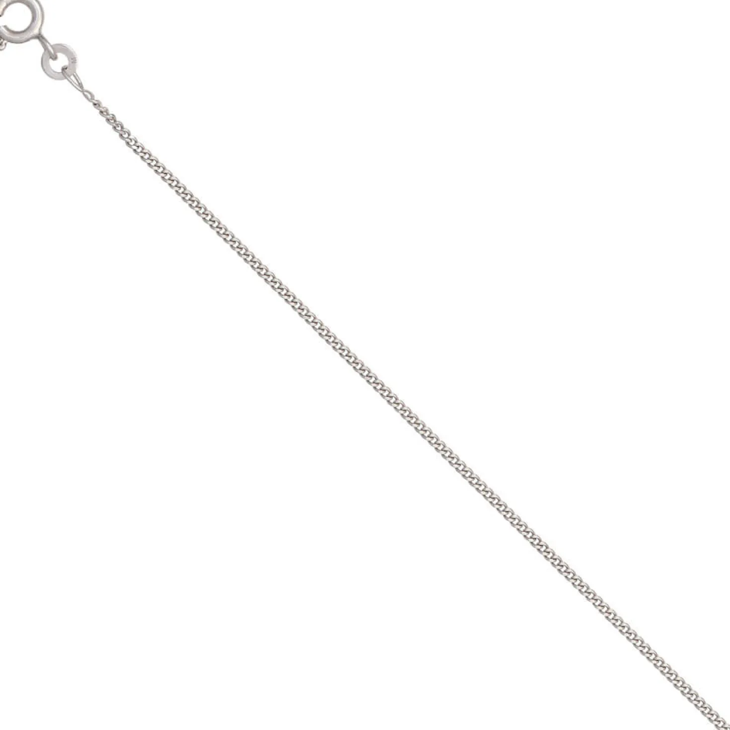 1,3mm Panzerkette Halskette Collier Goldkette 333 Gold Weißgold 38cm