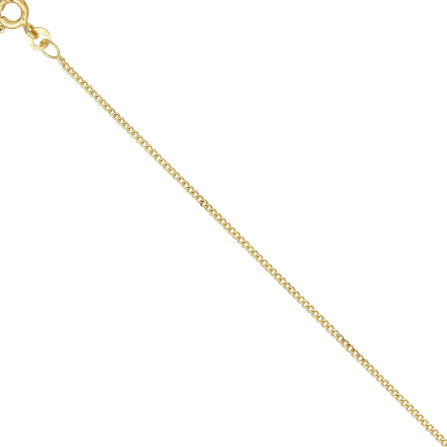 1,3mm Panzerkette Halskette Collier Goldkette 333 Gelbgold Gold 50cm