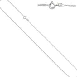 1,3mm Panzerkette Halskette Collier Goldkette 333 Gold Weißgold 36cm