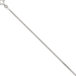 1,7mm Panzerkette Halskette Collier Goldkette 585 Gold Weißgold 42cm