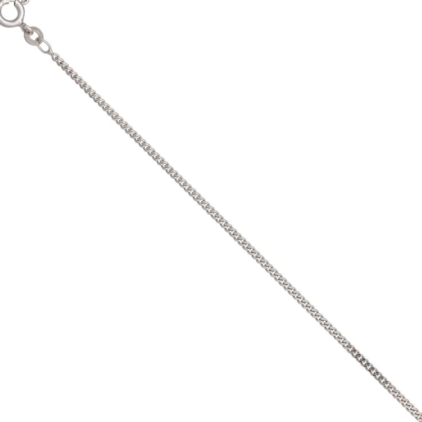 1,7mm Panzerkette Halskette Collier Goldkette 585 Gold Weißgold 42cm