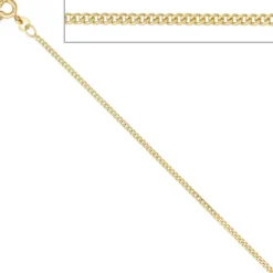 1,7mm Panzerkette Halskette Collier Goldkette 333 Gelbgold Gold 40cm