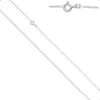 1,3mm Panzerkette Halskette Collier Goldkette 585 Gold Weißgold 45cm