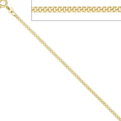 2,1mm Panzerkette Halskette Collier Goldkette 585 Gelbgold Gold 50cm