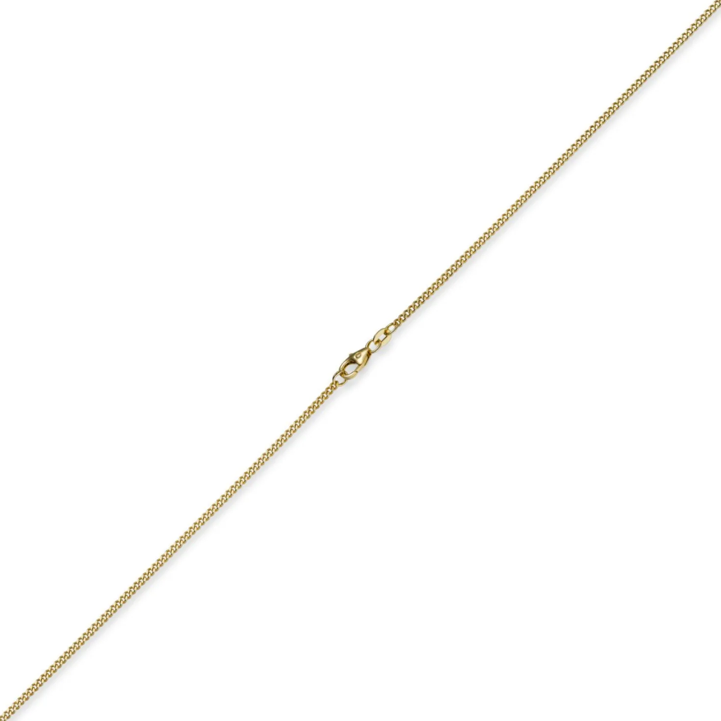 1,5mm Panzerkette Kette Collier aus 585 Gold Gelbgold, Goldkette, 38cm