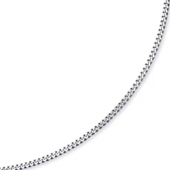4mm Panzerkette Kette Collier aus 750 Gold Weißgold, Goldkette, 50cm