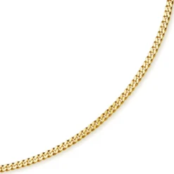 5mm Panzerkette Kette Collier diamantiert, 750 Gold Gelbgold massiv, 50cm