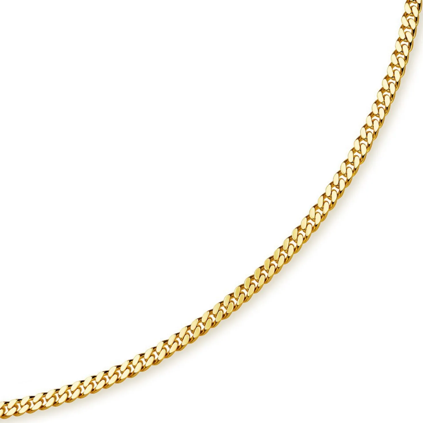 5mm Panzerkette Kette Collier diamantiert, 750 Gold Gelbgold massiv, 50cm