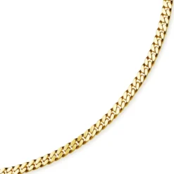 7mm Panzerkette Kette Collier aus 585 Gold Gelbgold, Goldkette, 50cm