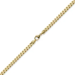 5mm Panzerkette Kette Collier diamantiert, 750 Gold Gelbgold massiv, 45cm