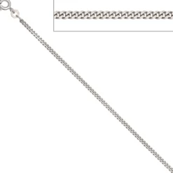 1,9mm Panzerkette Kette Collier 333 Gold Weißgold, 45cm