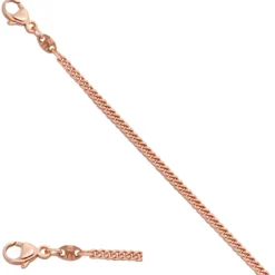 2,0mm Panzerkette Kette Collier, 585 Gold Rotgold, 42cm