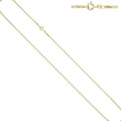 2,1mm Panzerkette Kette Collier Halskette Goldkette aus 585 Gold Gelbgold, 55cm