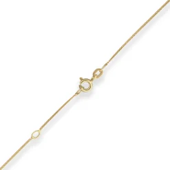 0,8mm Panzerkette Kette Collier aus 585 Gold Gelbgold 38cm mit Zwischenöse