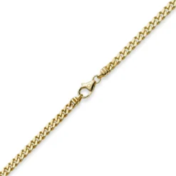 4mm Panzerkette Kette Collier aus 750 Gold Gelbgold, Goldkette, 60cm