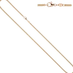 2,0mm Panzerkette Kette Collier, 585 Rotgold Gold, Goldkette, 45 cm
