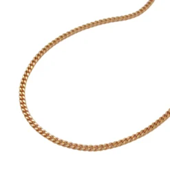1mm Panzerkette Kette Collier Halskette aus 585 Gold Rotgold 45cm