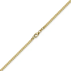 3mm Panzerkette Kette Collier aus 750 Gold Gelbgold, Goldkette, 60cm