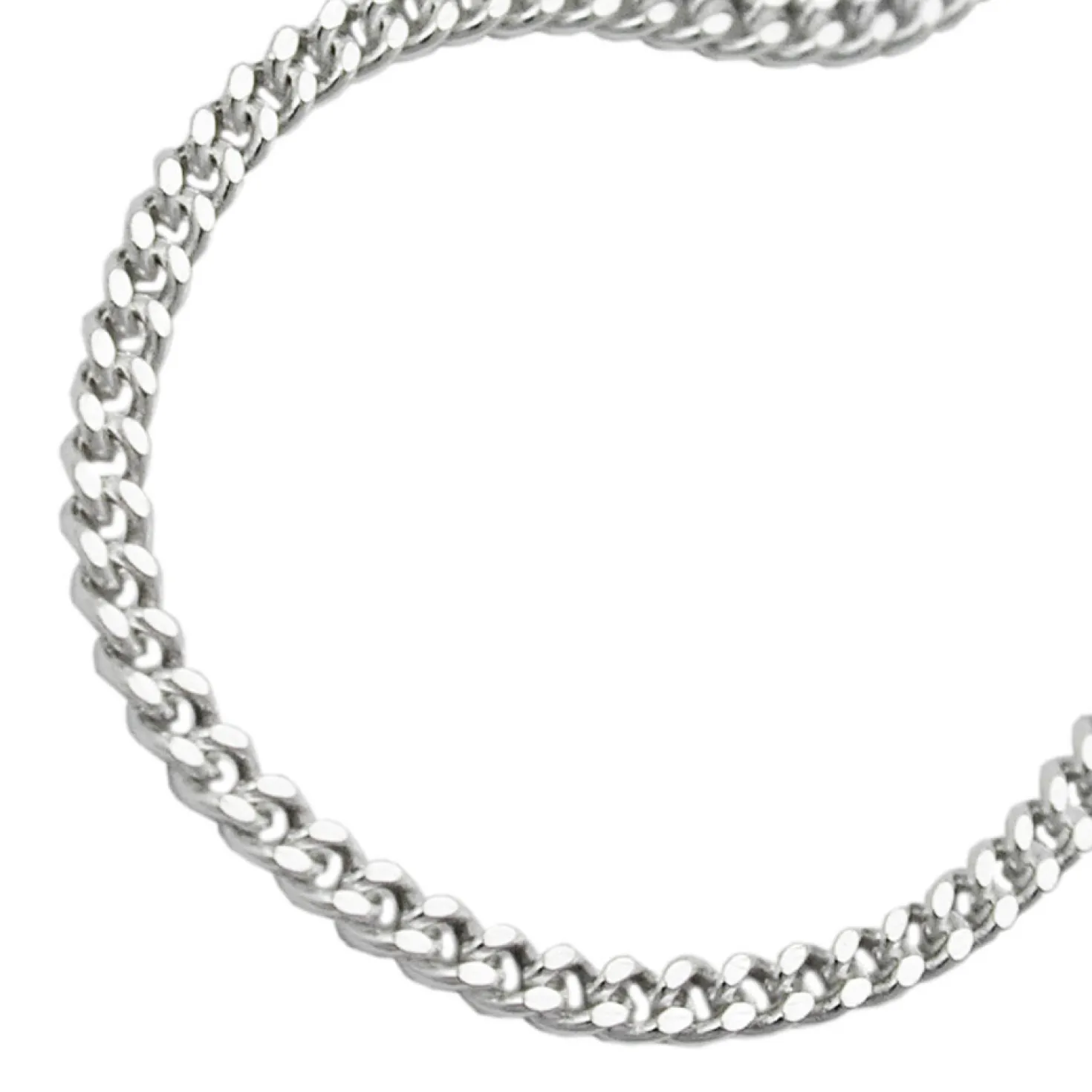 2,8mm Panzerkette Kette Collier Halskette, flach, 925 Silber 55cm