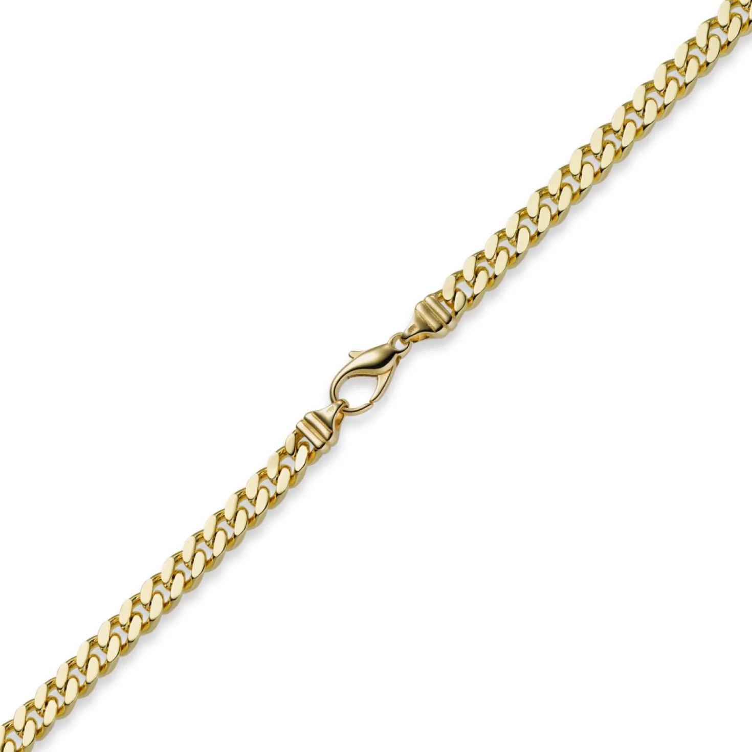 6mm Panzerkette Kette Collier aus 585 Gold Gelbgold Goldkette 70cm Herren