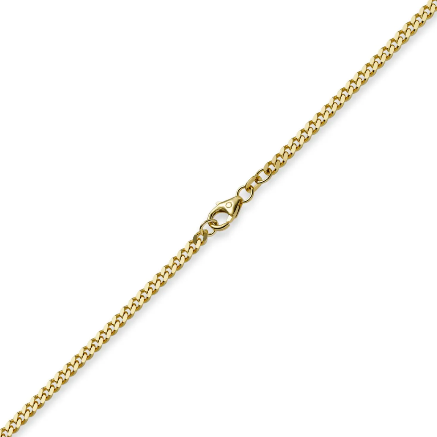 3mm Panzerkette Kette Collier aus 585 Gold Gelbgold, Goldkette, 50cm