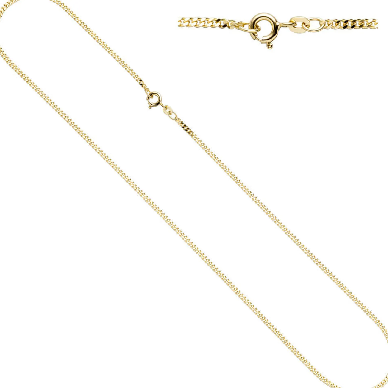 2,1mm Panzerkette Kette Halskette Collier Halsschmuck 585 Gelbgold, 45cm