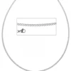 2mm Panzerkette Kette Halskette Collier Halsschmuck aus Edelstahl, 38cm