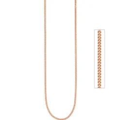 1,3mm Panzerkette Kette Halskette Collier aus 925 Silber rotgold vergoldet 42cm