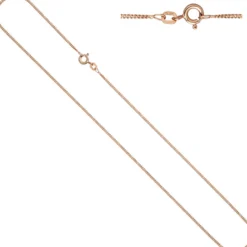 1,3mm Panzerkette Kette Halskette Collier aus 925 Silber rotgold vergoldet 42cm